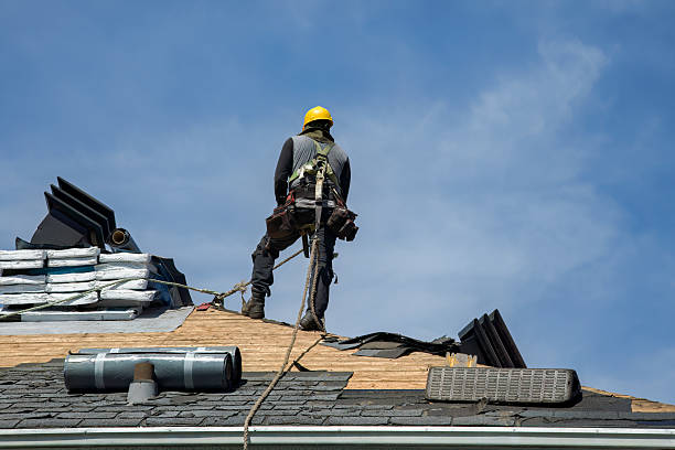 Professional Gutter Installation technician working in Truesdale, MO